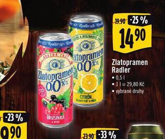Jip Zlatopramen radler nabídka