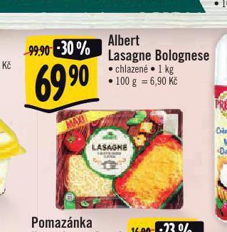 Albert Lasagne bolognese nabídka