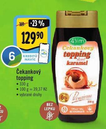 Albert Čekankový topping nabídka
