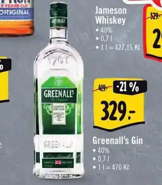Albert Greenall's gin nabídka