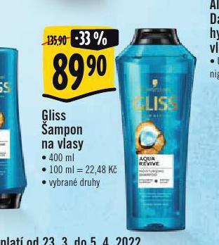 Albert Gliss šampon na vlasy nabídka
