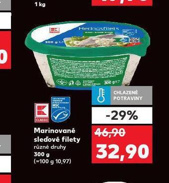 Kaufland Marinované sleďové filety nabídka