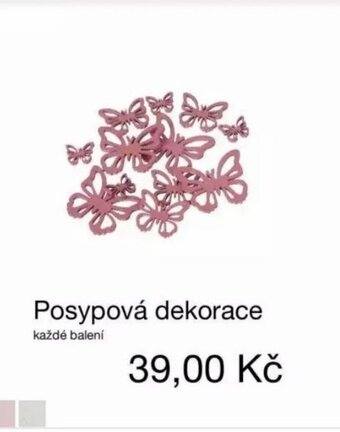 Posypová dekorace