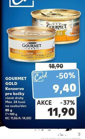 Kaufland Gourmet gold konzerva pro kočky nabídka