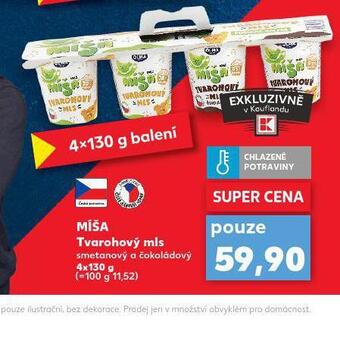 Kaufland Míša tvarohový mls nabídka
