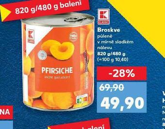 Kaufland Broskve půlené nabídka