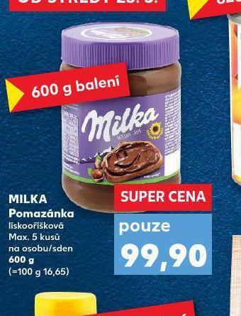 Kaufland Milka pomazánka nabídka