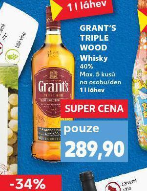 Kaufland Grant´s triple wood whisky nabídka