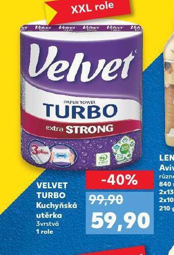 Kaufland Velvet turbo kuchyňská utěrka nabídka