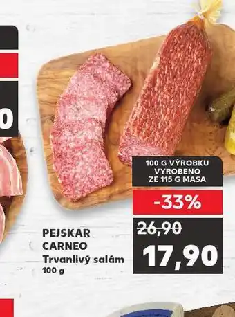Kaufland Pejskar carneo trvanlivý salám nabídka
