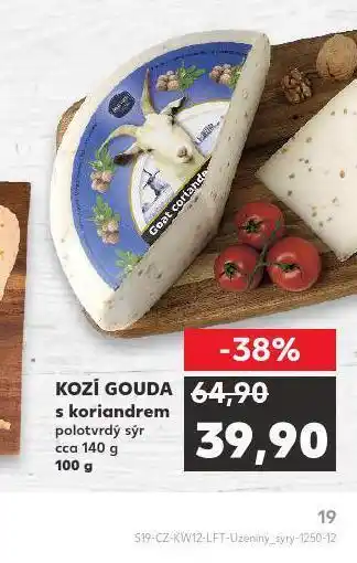 Kaufland Kozí gouda s koriandrem nabídka