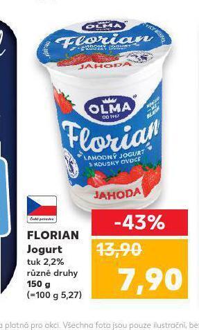 Kaufland Florian jogurt nabídka
