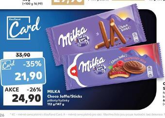Kaufland Milka choco jaffa / sticks nabídka