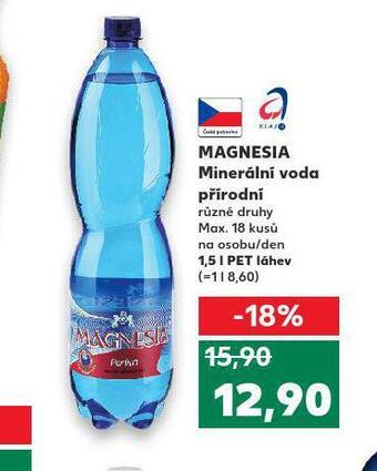 Kaufland Magnesia přírodní nabídka