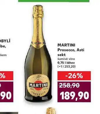 Kaufland Martini prosecco, asti sekt nabídka