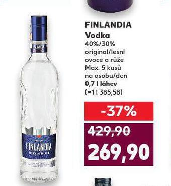 Kaufland Finlandia vodka nabídka