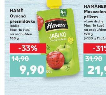 Kaufland Hamé ovocná přesnídávka nabídka