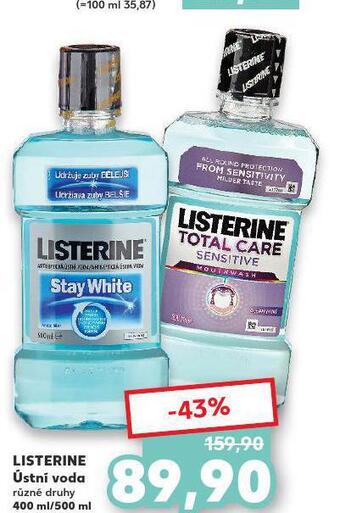 Kaufland Listerine ústní voda nabídka
