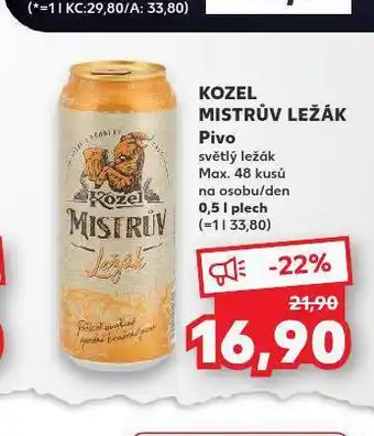 Kaufland Pivo kozel mistrův ležák nabídka