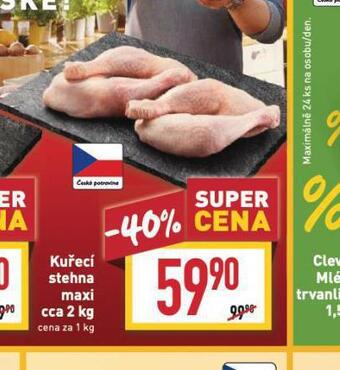 Billa Kuřecí stehna maxi nabídka