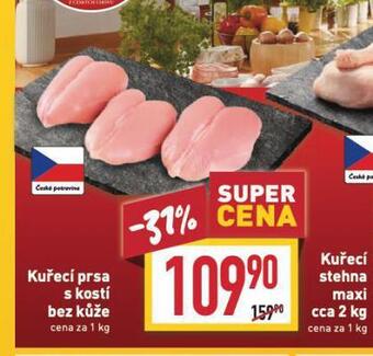 Billa Kuřecí prsa s kostí bez kůže nabídka