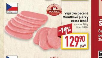 Billa Vepřová pečeně minutkové plátky extra tenké nabídka
