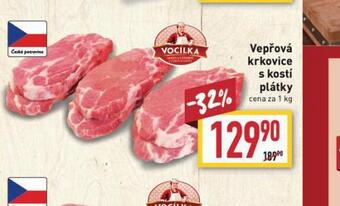Billa Vepřová krkovice s kostí plátky nabídka