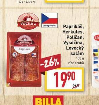 Billa Poličan nabídka