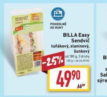 Billa Billa easy sendvič nabídka