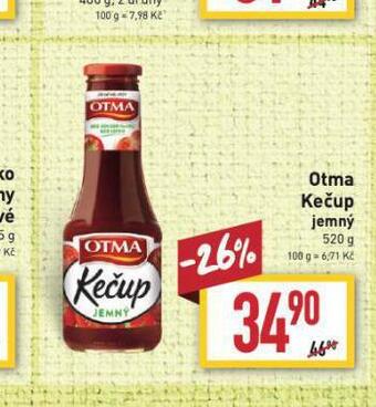 Billa Otma kečup jemný nabídka