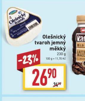Billa Olešnický tvaroh jemný měkký nabídka