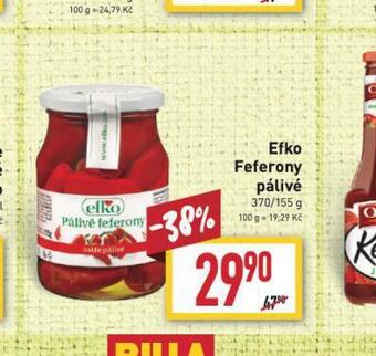 Billa Efko feferony pálivé nabídka