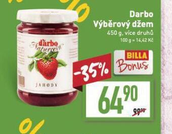 Billa Darbo výběrový džem nabídka