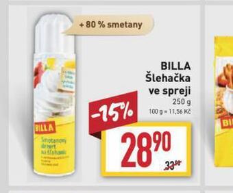 Billa Billa šlehačka ve spreji nabídka