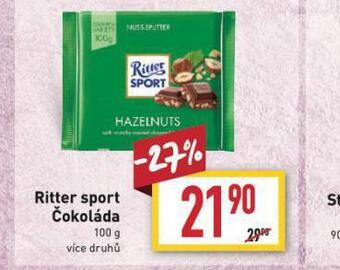 Billa Ritter sport čokoláda nabídka