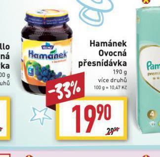 Billa Hamánek ovocná přesnídávka nabídka