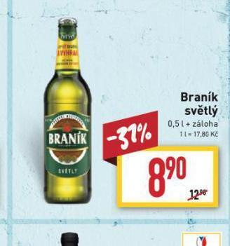 Billa Pivo braník světlý nabídka