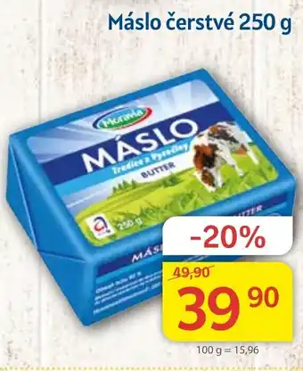 Kubík potraviny Máslo čerstvé 250g nabídka
