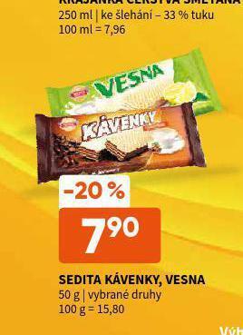 Terno Sedita kávenky, vesna nabídka