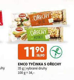 Terno Emco tyčinka s ořechy nabídka