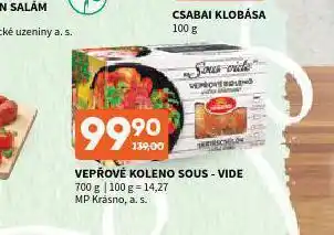Terno Vepřové kolenou sous vide nabídka