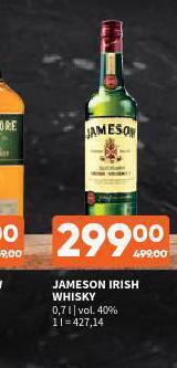 Terno Jameson irish whisky nabídka