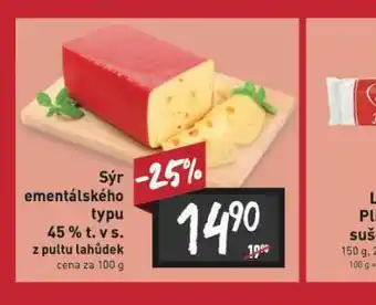 Billa Sýr mentálského typu 45% nabídka