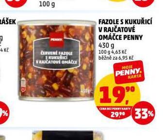 Penny Market Fazole s kukuřicí v rajčatové omáčce nabídka