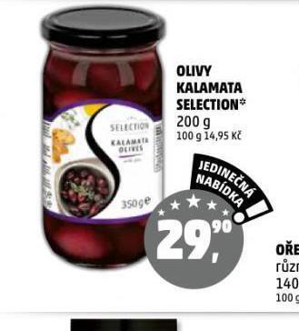 Penny Market Olivy kalamata selection nabídka
