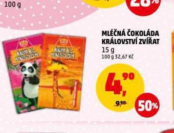 Penny Market Mléčná čokoláda království zvířat nabídka