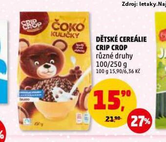 Penny Market Dětské cereálie crip crop nabídka