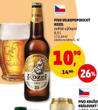 Penny Market Pivo velkopopovický kozel nabídka