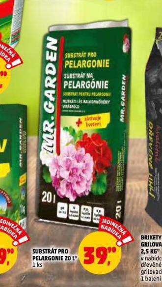Substrát pro pelargonie