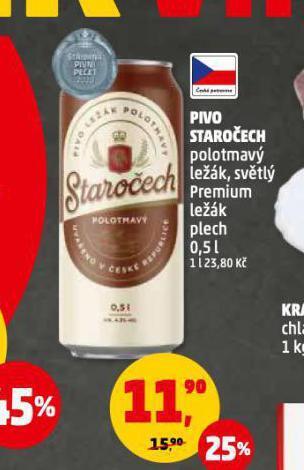 Penny Market Pivo staročech nabídka